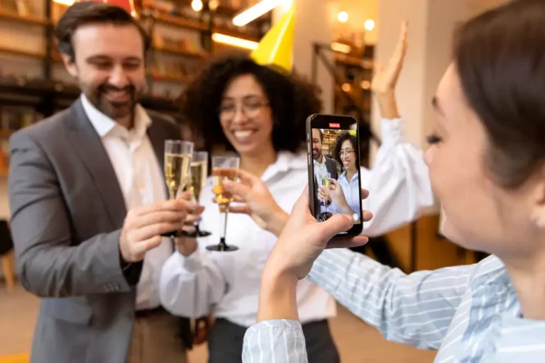 Toast in a business event at Aqua Reception