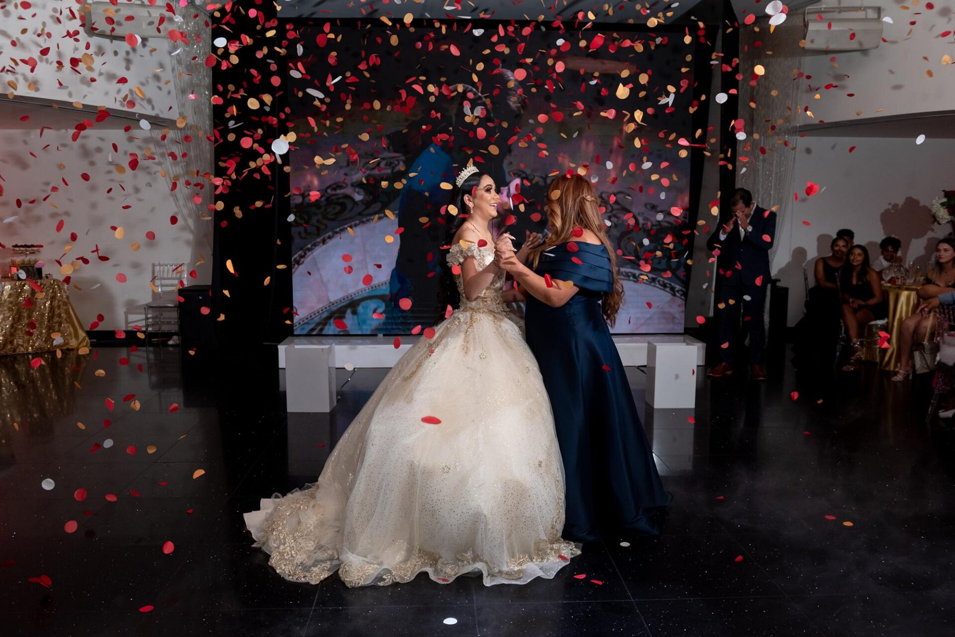 Quinceañera reception at Aqua Reception Hall