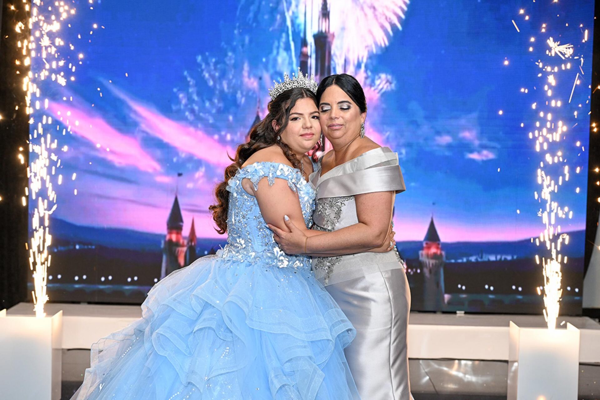 Guests at a quinceañera dinner in Miami