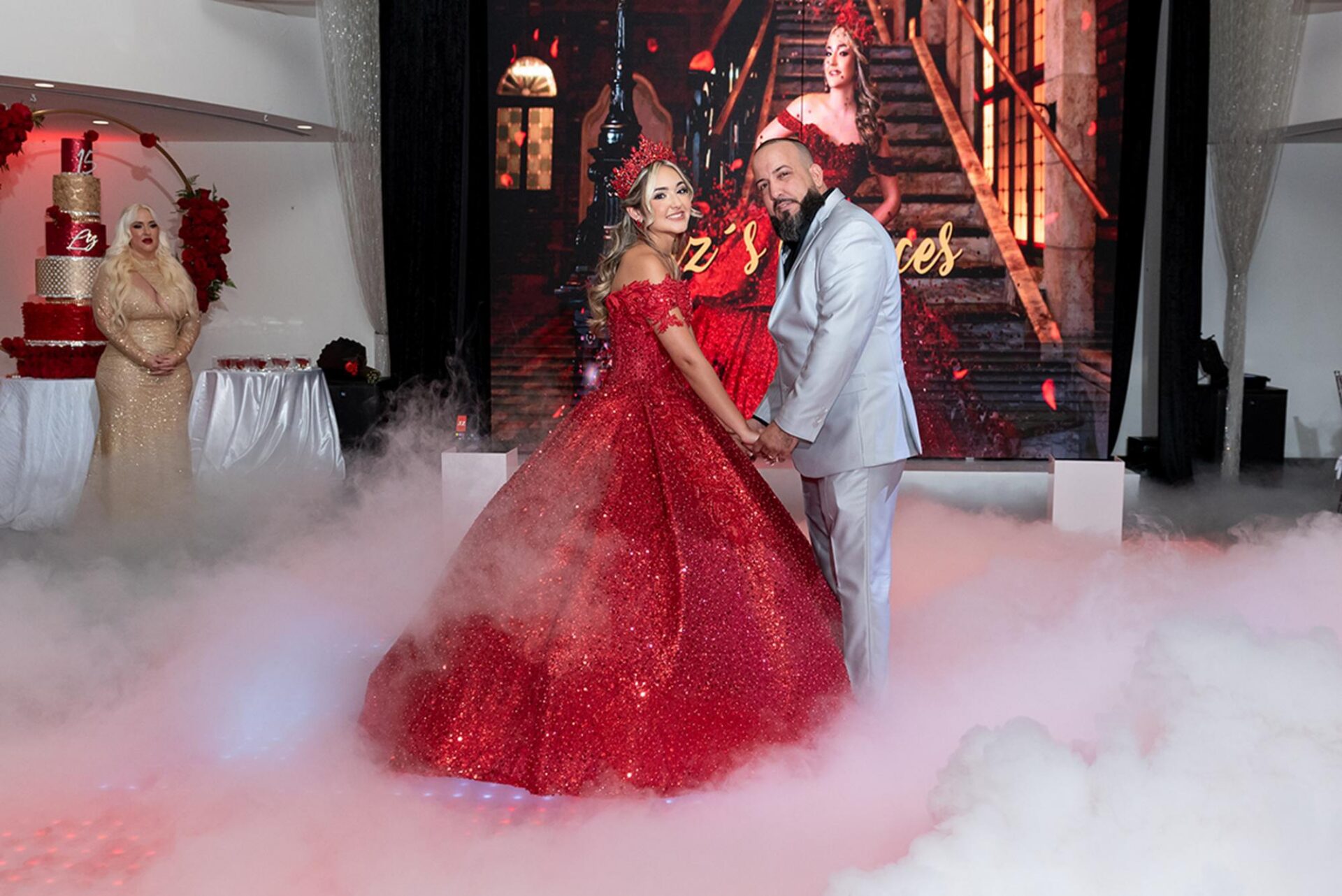 Quinceañera celebration at Aqua Reception Hall in Miami